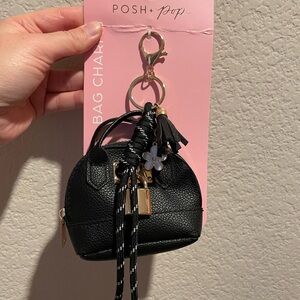 Posh + Pop Black Mini Bag Charm